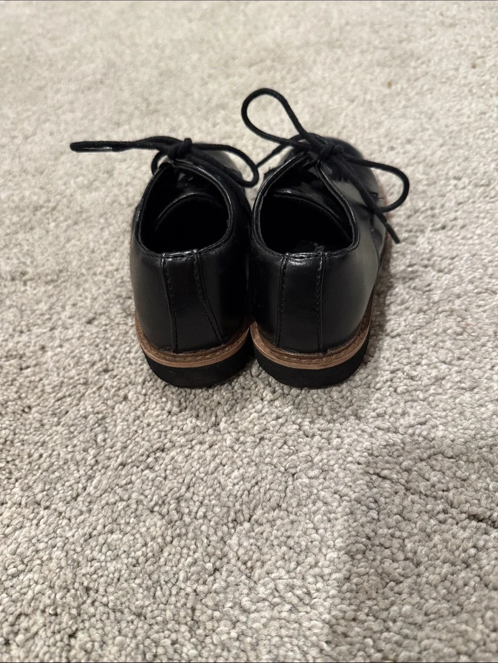Deer Stags Little Boys Black Lace-Up Dress Oxfords